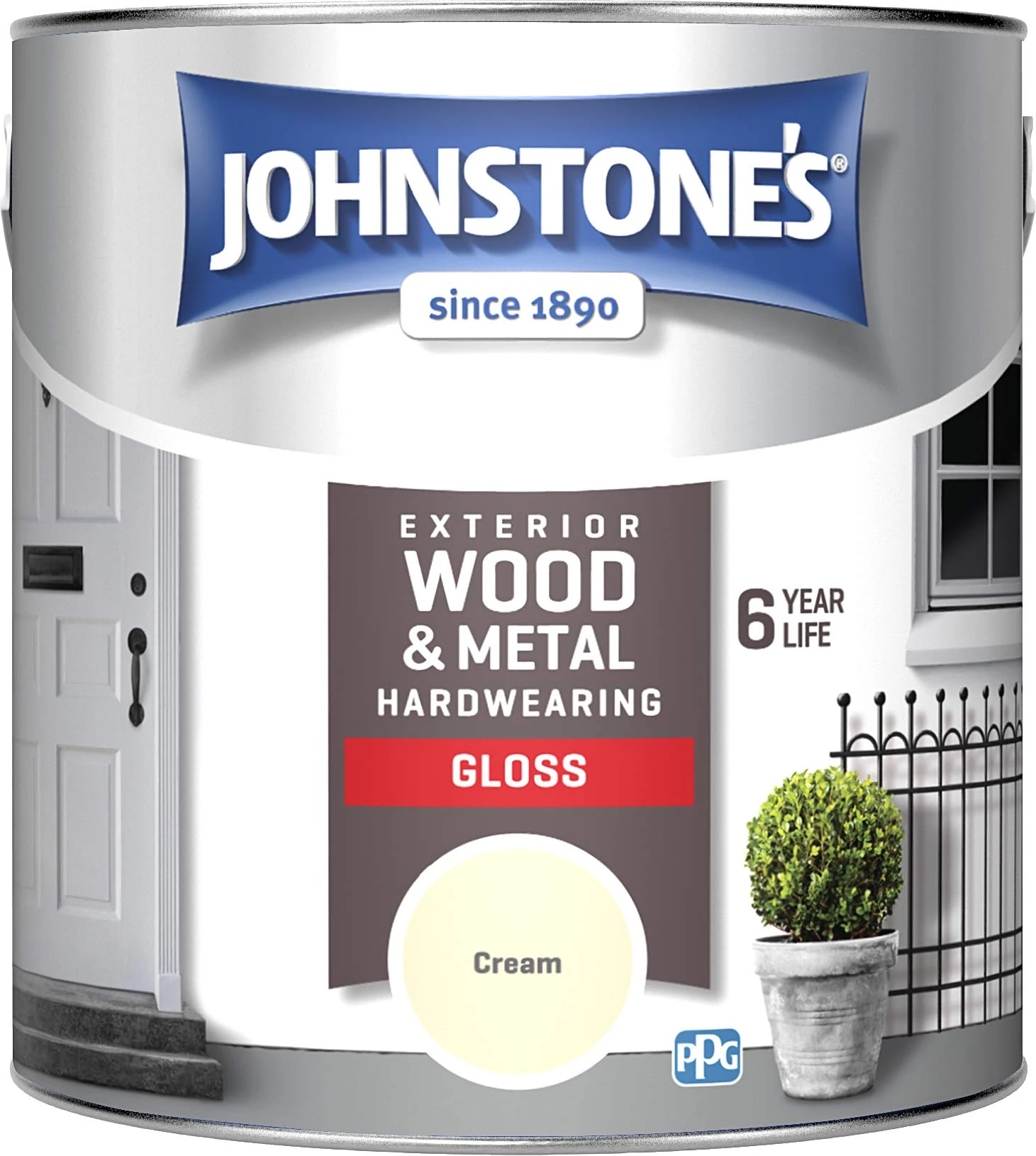 Johnstone's Exterior Hardwearing Gloss - Cream 2.5L