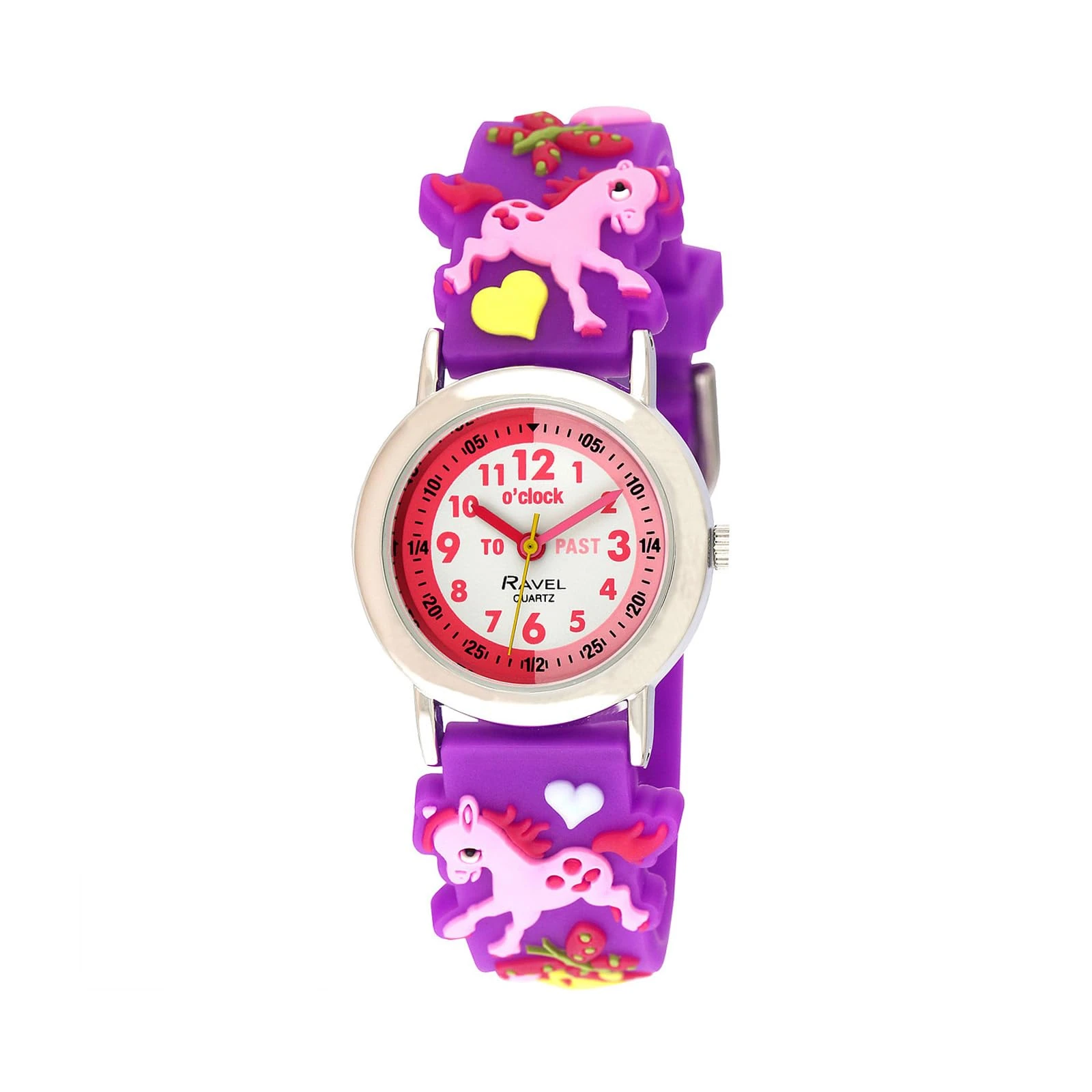 Ravel Girl's Purple Pony Time Teacher Watch