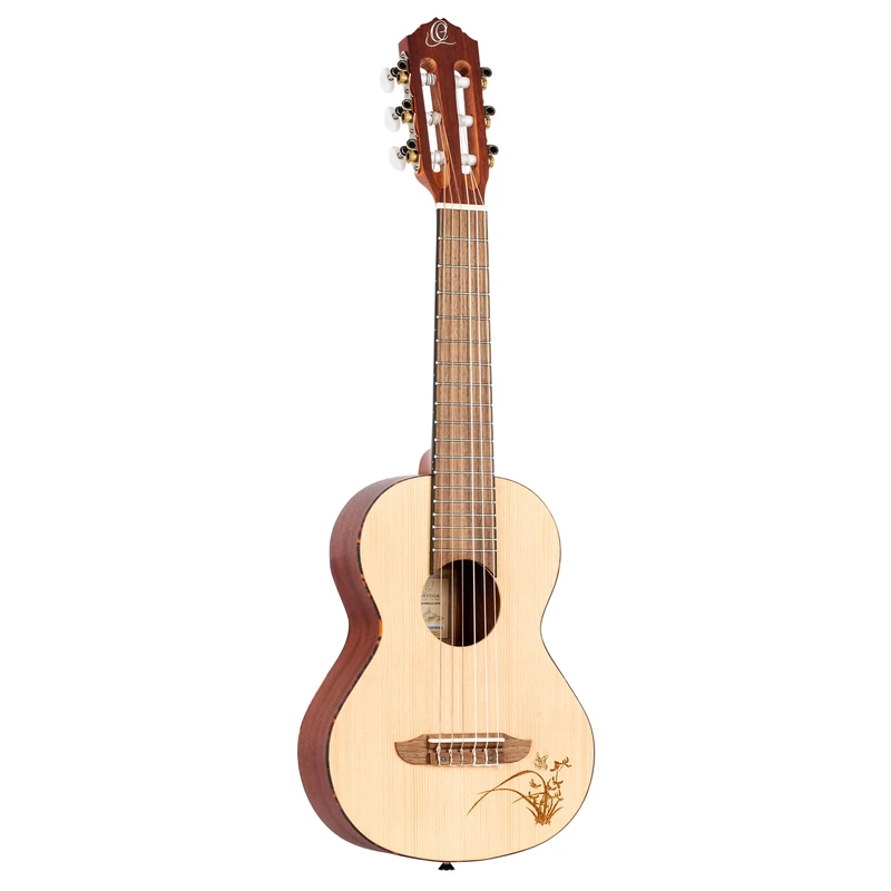 Ortega Guitars Mini Travel Guitar – Mini Travel Series – Spruce / Mahogany, Natural (RGL5)