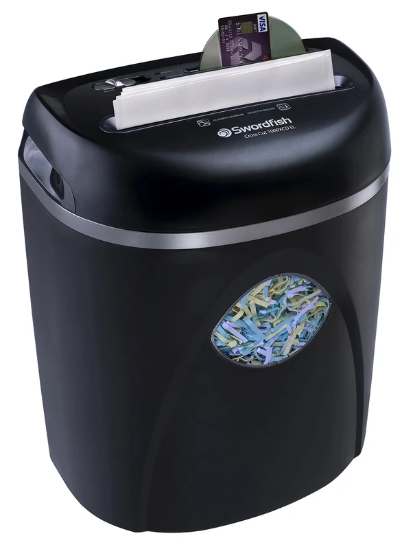 Swordfish 1000XCD EL 10 Sheet Cross Cut Paper/Document Shredder - Ref: 40297