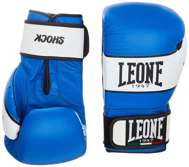 LEONE 1947, Shock Boxing Gloves, Unisex Adult, Blue, 14 OZ, GN047