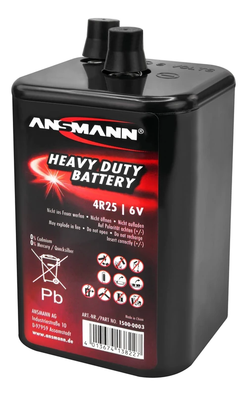 ANSMANN 4R25 6 V Zinc Carbon Battery