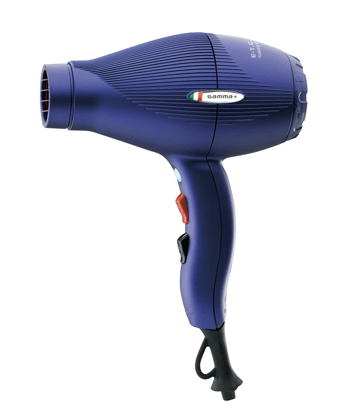 Gamma Più Professional Hair Dryer E-T.C Light. Ion Generator. Variable Speed. Lightweight. Silent. Powerful. Curly and Straight Hair. Low Noise. Heat Control Settings. W 1800-2110. Italian socket