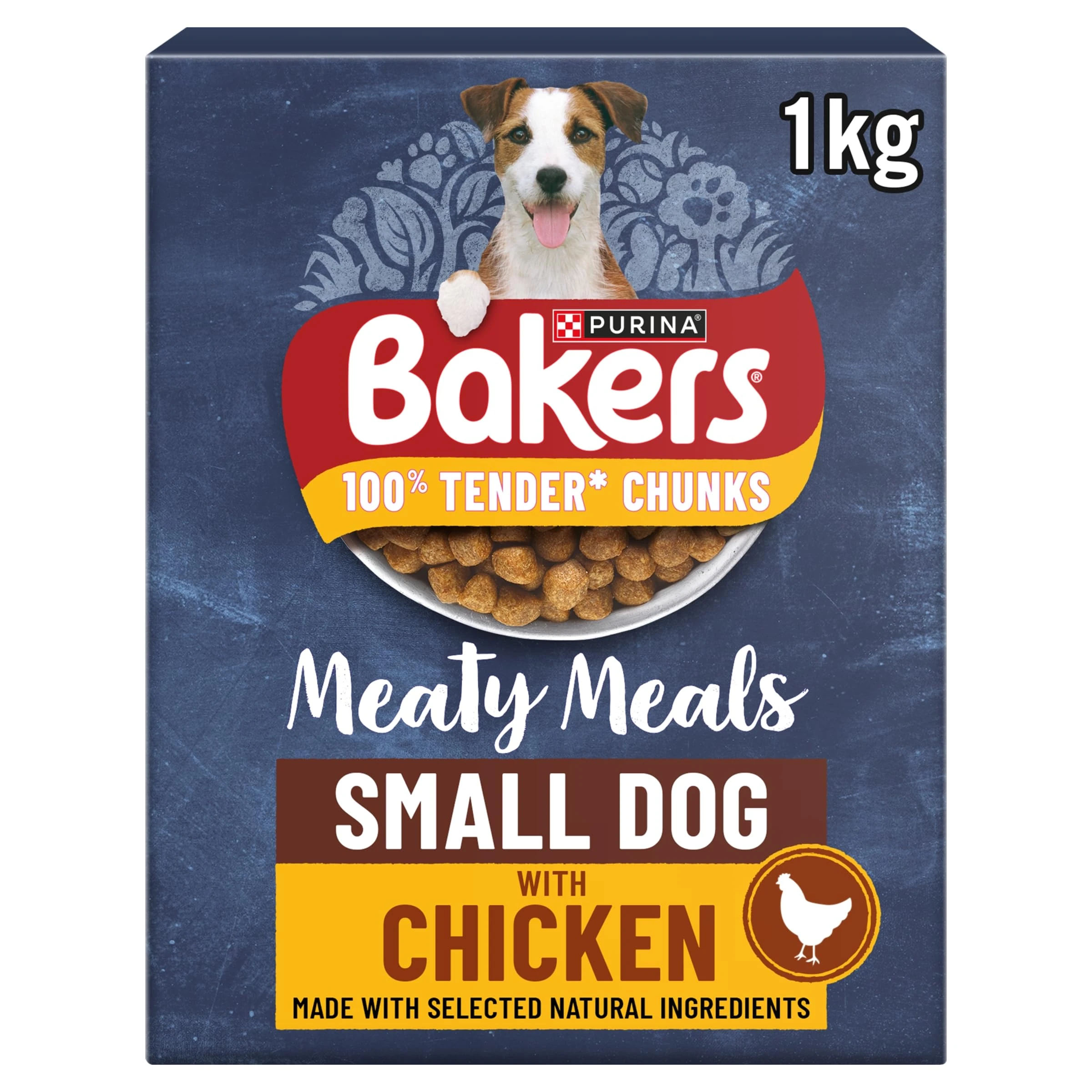 Bakers Meaty Meats with Tasty Chicken Small Dog, 1 kg (Pack of 1)