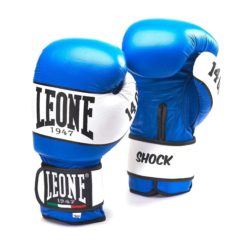 LEONE 1947, Shock Boxing Gloves, Unisex Adult, Blue, 16 OZ, GN047
