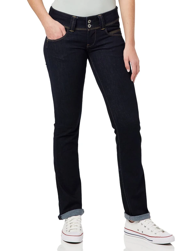 Pepe Jeans Women's Venus Jeans, Blue (Denim-m15), 28W / 34L