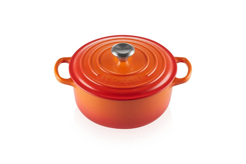 Le Creuset Signature Enamelled Cast Iron Round Casserole Dish With Lid, 20 cm, 2.4 Litre, Volcanic, 21177200902430