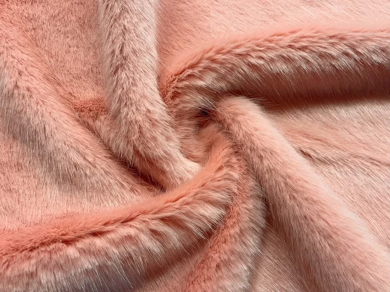 Super Luxury Faux Fur Fabric Material - Swiss Dusty Pink, 1Mtr - 150cm x 100cm