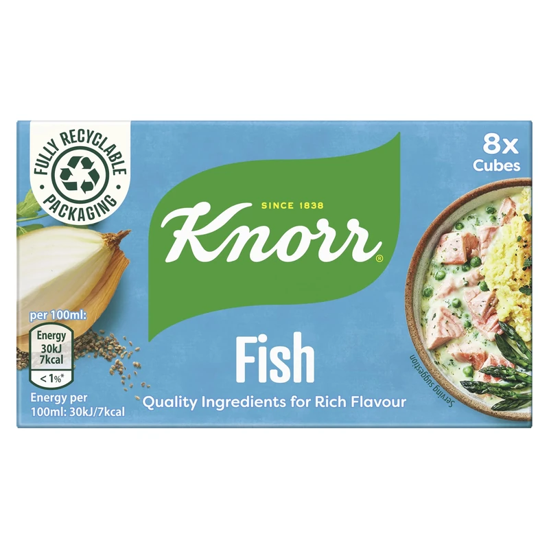 Knorr Fish Stock Cubes, 8 x 10g