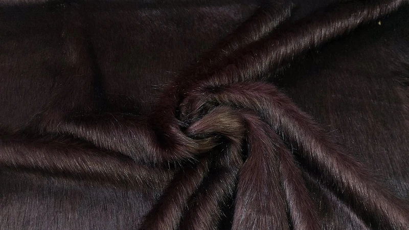 Super Luxury Faux Fur Fabric Material Long Pile Brown & Black, 1Mtr - 150cmx100cm