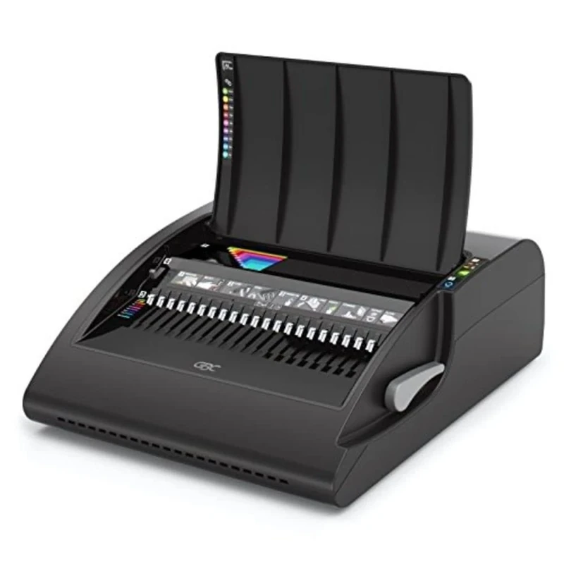 GBC CombBind C210E Binding Machine, Electronic Punching, 20 Sheet Punching Capacity, 450 Sheet Binding Capacity, A3, A4 and A5, Black, 4401927UK