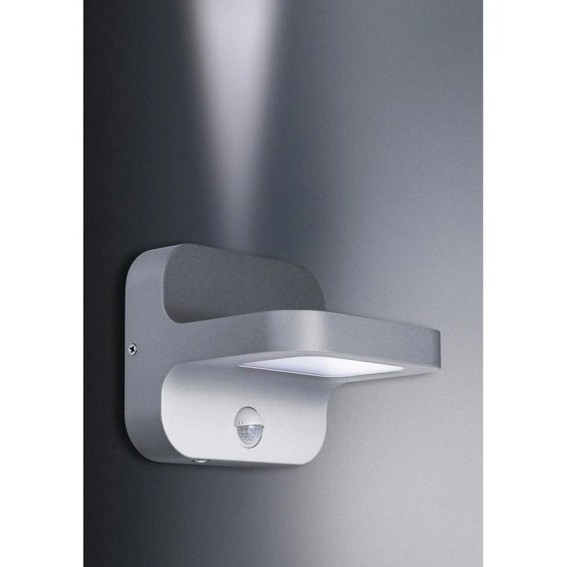 GEV 21723 LED Wall Light with Motion Sensor High-Quality Aluminium Grey 15 x 16 x 14 cm - Image 1