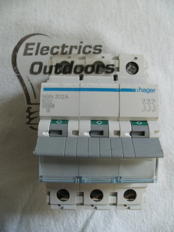 Hager MCB NBN332A 32 Amp B 3 Pole