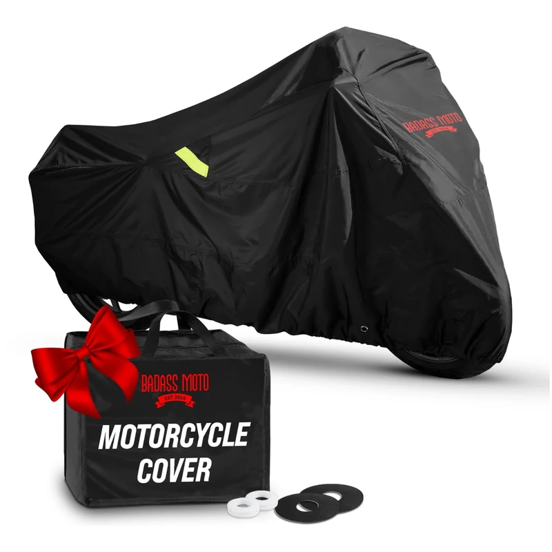 Badass Moto Ultimate Motorcycle Cover For Harley Davidson Street Glide Cover, All Season Harley Motorcycle Cover Waterproof Outdoor Storage Cover For Harley Davidson Bike Cover Road Glide. Large