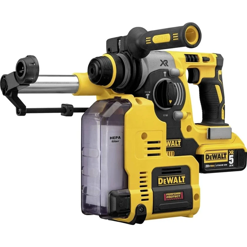 DEWALT 18V XR INT DUST Extraction Bare Unit, Battery Powered, Bare Unit, Yellow/Black - Image 1