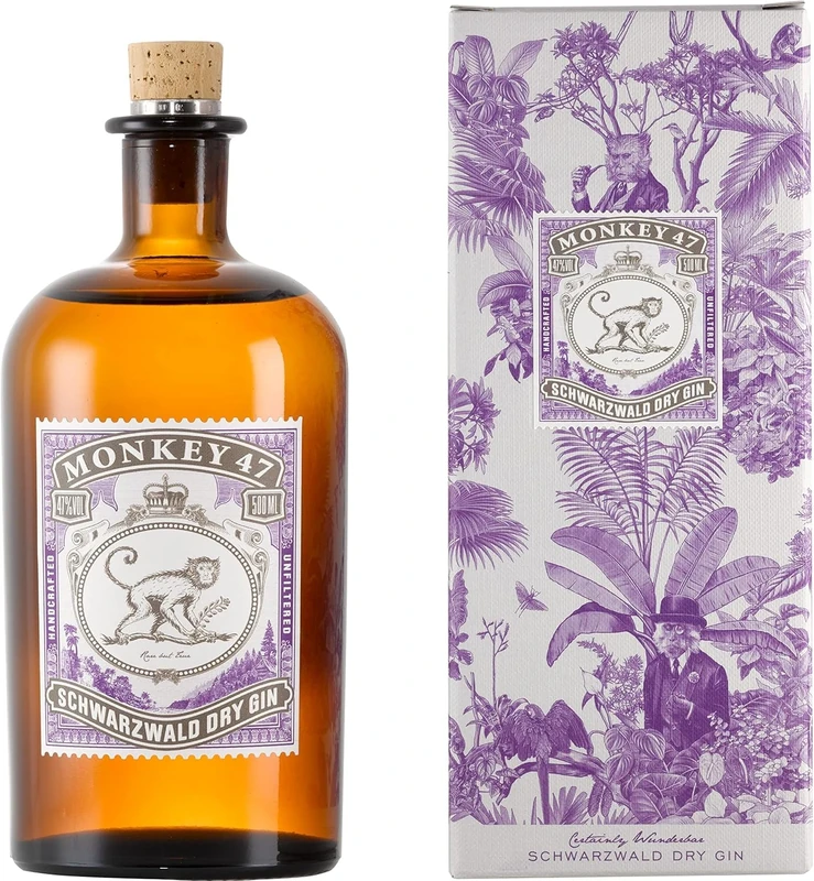Monkey 47 Dry Gin 0.5L (47% Vol.) with gift box