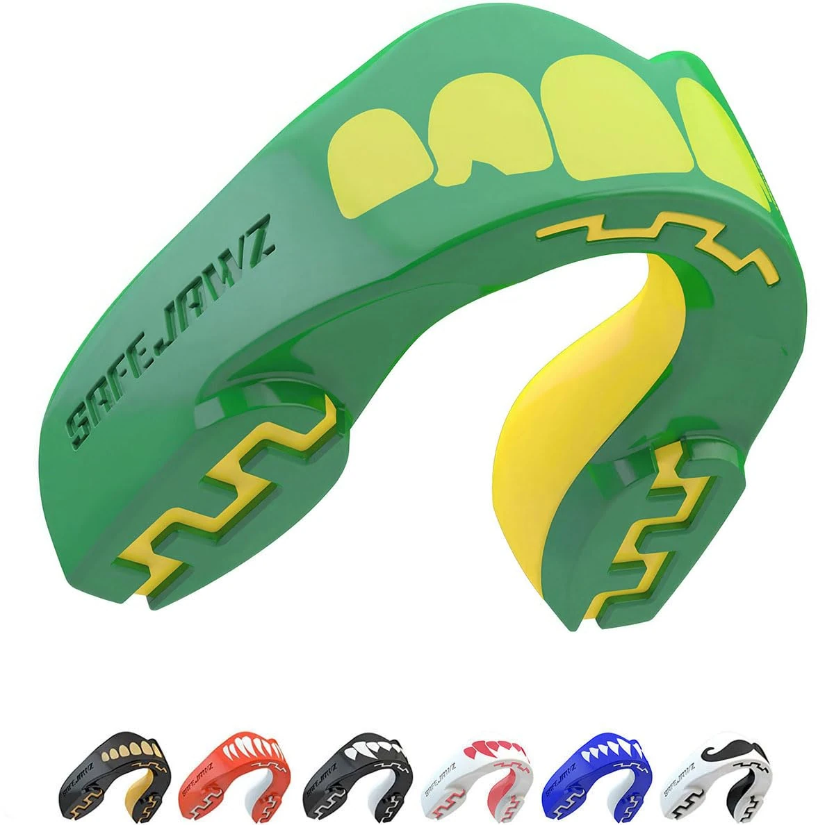 SafeJawz Sports Mouthguard Dual Layer Premium Protection Adults and Junior Gum Shield with Case for Boxing, MMA, Rugby, Martial Arts, Judo and All Contact Sports
