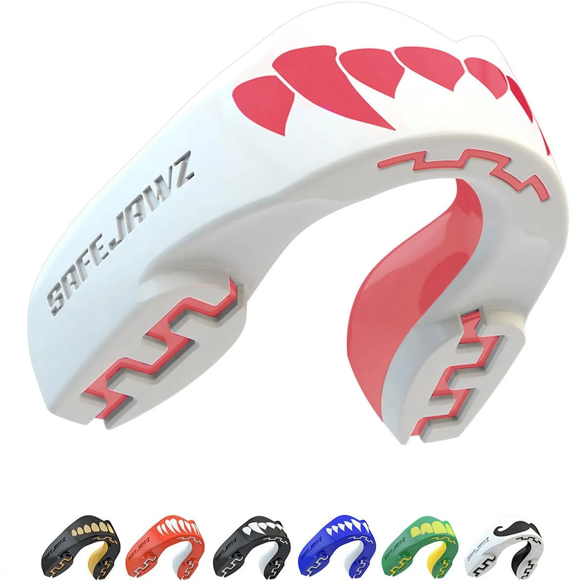 SAFEJAWZ Sports Mouthguard Dual Layer Premium Protection Adults and Junior Gum Shield with Case for Boxing, MMA, Rugby, Martial Arts, Judo and All Contact Sports