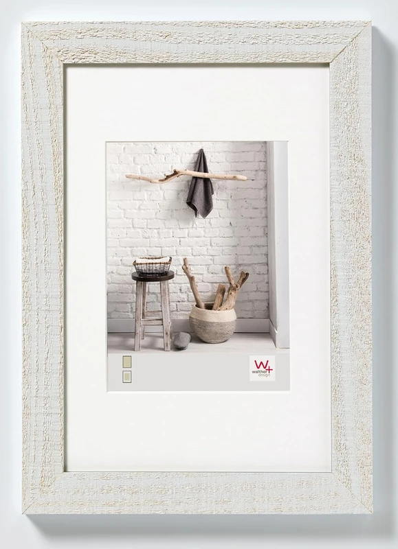 walther design Picture Frame Polar White 60 x 80 cm with PassepArtout, Home Wooden Frame HO080V