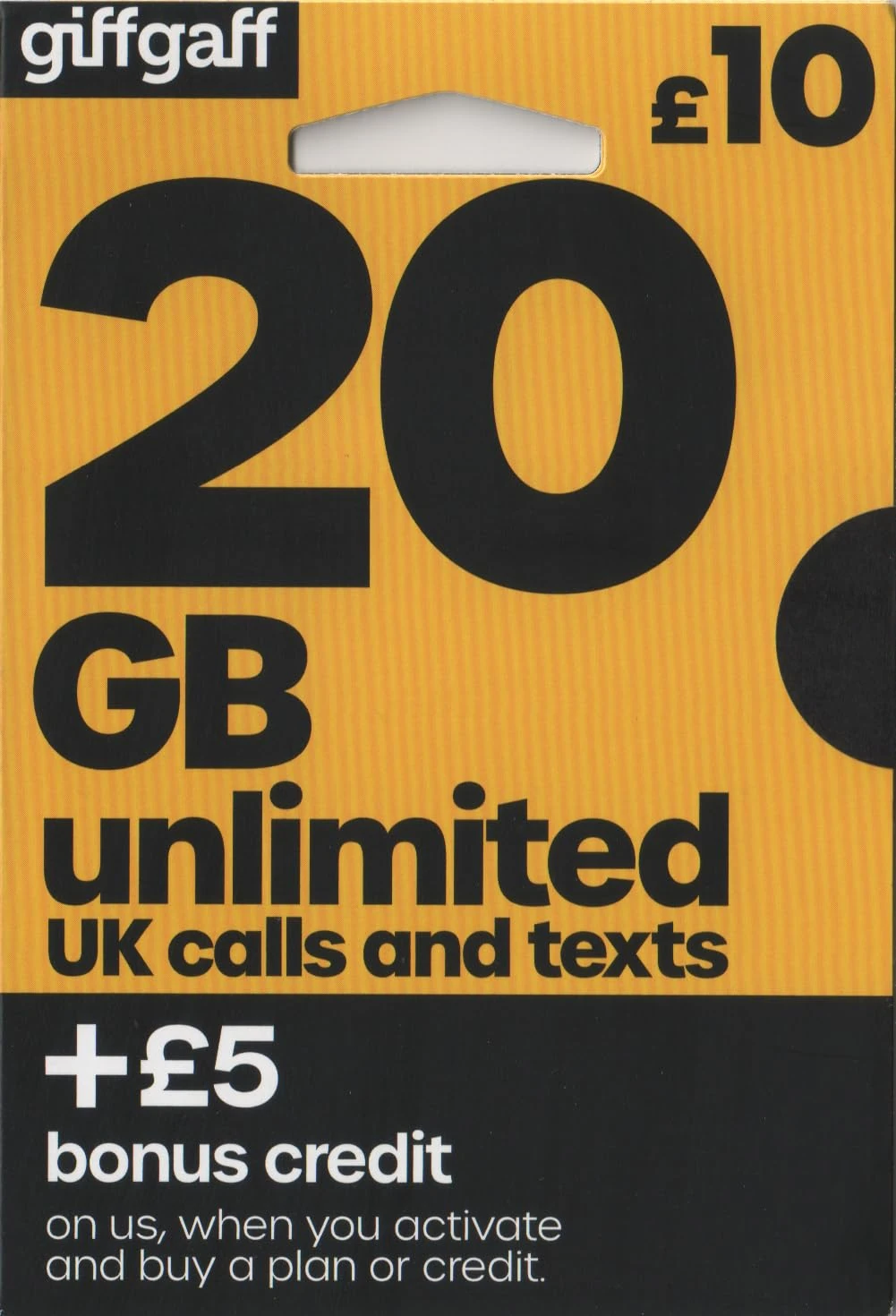 giffgaff 4G Trio/Multi Cut SIM Card with £5 credit. Unlimited Calls, Texts & Data. Fits iPhone 5S/6/6S/7 Plus/8 Plus/SE/X, Samsung Galaxy S7/S7 Edge/S8, Huawei, Nokia, Sony, LG & HTC Mobile Phones