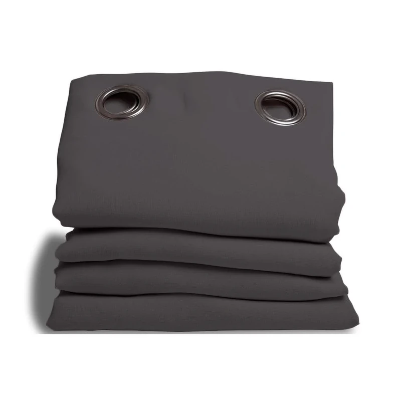 Moondream Sound Insulation Curtain, 3-in-1 Noise-Blackout-Thermal Insulation, Patented Technology, Oeko-Tex®, Grey - Metal, W145 x H260, Eyelets (1 Panel)