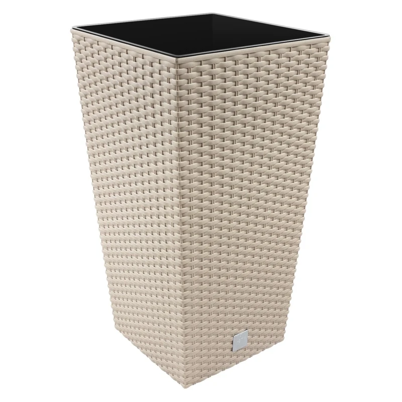 Rato Square Prosper Plast DRTS400-7529U 40 x 40 x 75 cm Flowerpot - Mocca (6-Piece)