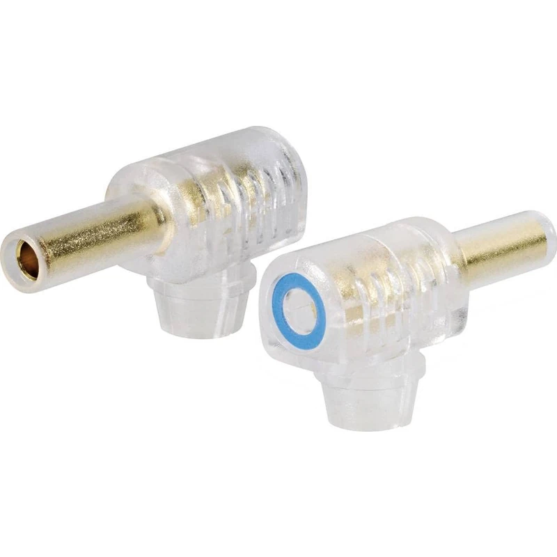 Banana Plug Female Angled pin Ø: 4 mm BKL Electronic 0107004 Black 1 pc(s) - Image 1