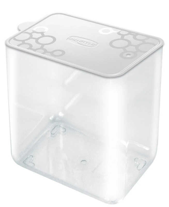 GIO'STYLE Rectangular Food Container L | White | 1.8 L | Made in Italy | Airtight Lid | Con.Tengo Line