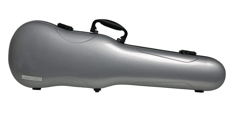 GEWA AIR 1.7 Form Shaped Violin Case high Gloss Metallic Silver, Made in Germany, high Break Resistance