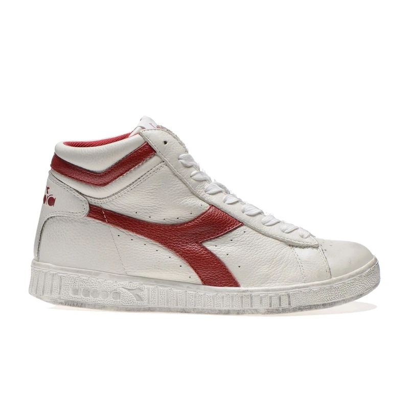 Diadora Unisex Adults’ Game L High Waxed Hi-Top Trainers, Bianco (C5147 Bianco/Rosso Peperone) , 10 UK (44.5 EU )