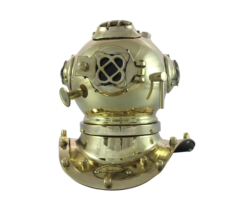 collectiblesBuy Vintage Steampunk Mini Diving Helmet Marine Collectible 7.5 X 6 Inches Brass Finish