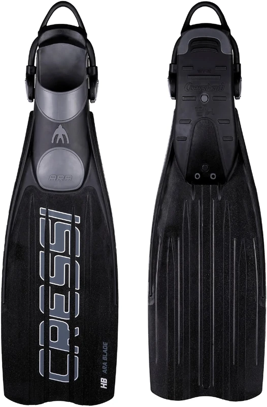 Cressi Unisex's Ara EBS Fins Open Heel, Black-Black, S/M