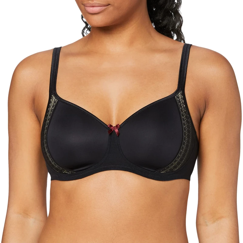 Anita Womens Fleur Non Wired T Shirt Everyday Bra, Black, 40D UK