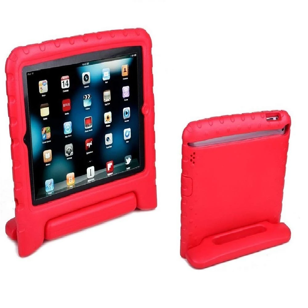 Aken Multi Function Child/Shock Proof Kids Cover Case with Stand/Handle for Apple iPad 2nd / 3rd / 4th Generation Tablet (iPad 2/3/4, Red)