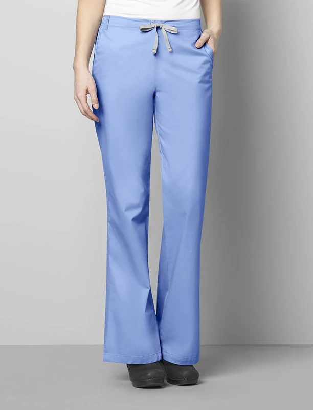 WonderWink 502PCEILLGP Wonder Work Women's Flare Leg Pant, Ceil Blue, Petite-L Size - Image 1