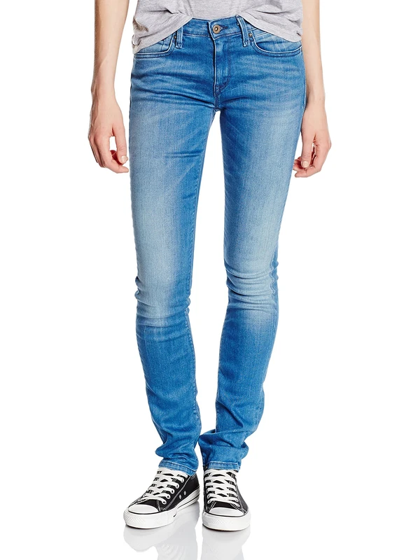 Hilfiger Denim Women's Naomi MABDST Slim Jeans, Blue (magna Blue Destructed Stretch 767), 27W x 34L - Image 1