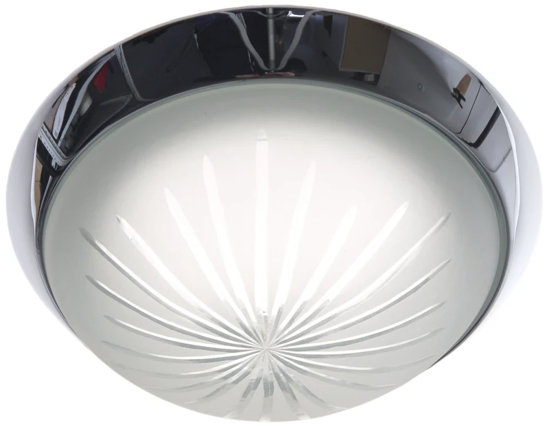 'Niermann Standby A to E Ceiling Light Decoration + + Chrome Ring, Glass/Metal, satiniert, 25 x 25 x 8 cm