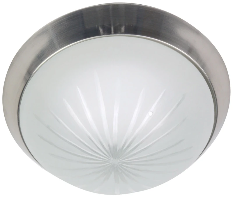 'Niermann Standby A to E Ceiling Light Decoration + + Matt Nickel Ring, Glass/Metal, satiniert, 25 x 25 x 8 cm