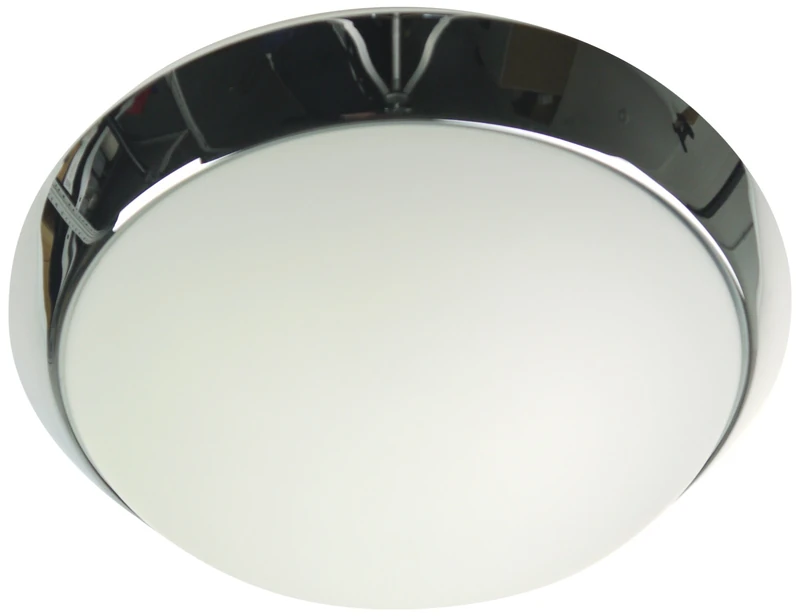 'Niermann Standby A to E Ceiling Light Decoration + + Chrome Ring, Glass/Metal, Opal matt, 35 x 35 x 12 cm