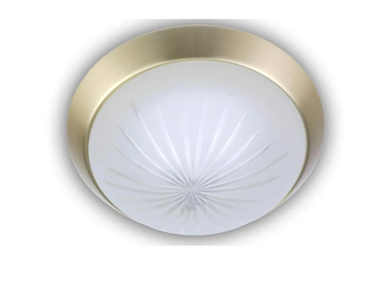 Niermann Standby A ++ to E Ceiling Light Matt Brass Ring Decoration, Glass/Metal, Satiniert, 35 x 35 x 12 cm