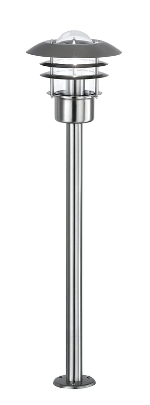 Action line Outdoor Floor Lamp, 1–Bulb Ferry, 1 x E27 Maximum 46 watts 80 CM, Diameter 22 CM Brushed Stainless Steel 372401970800