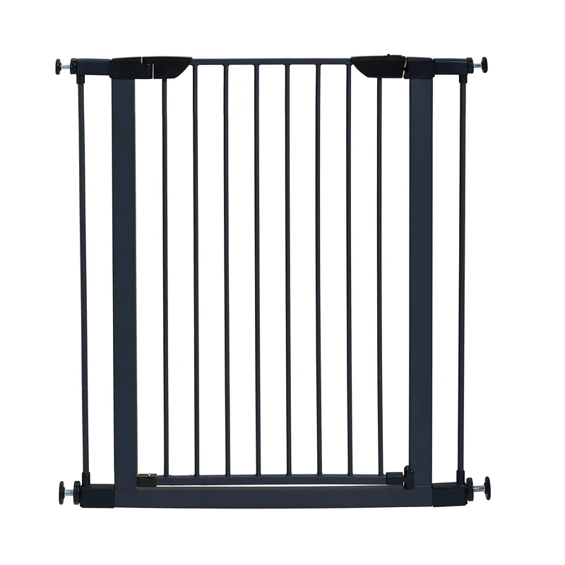 MidWest Homes for Pets 99.4cm High Walk-thru Graphite Steel Pet Gate, Expands to 96.5cm Wide, Includes 7.6cm Extensions