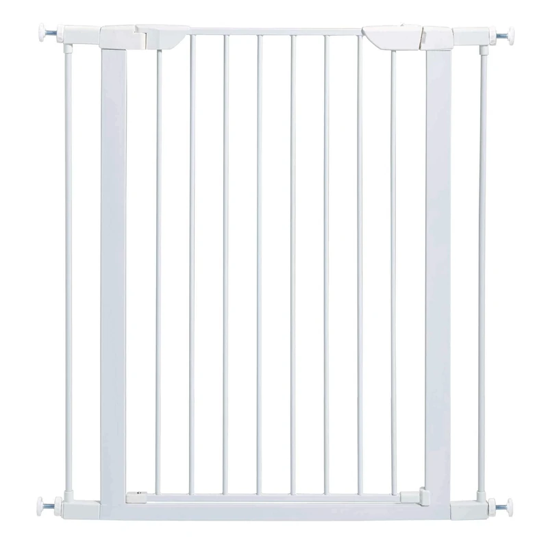MidWest Homes for Pets 99.4cm High Walk-thru White Steel Pet Gate, Expands to 96.5cm Wide, Includes 7.6cm Extensions