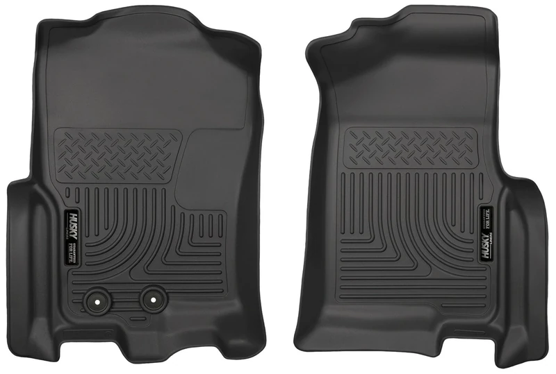 Husky Liners Weatherbeater Floor Mats | Fits 2011-2017 Ford Expedition (15-17 EL Platinum) 11-15 Lincoln Navigator Base, L, 16-17 Navigator L, Reserve/Select | Front Row, 2-pc Black - 18371