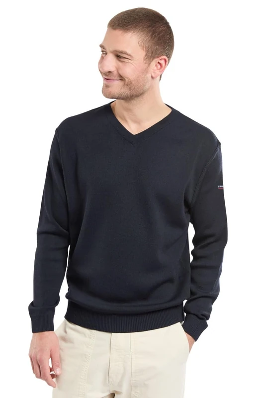 Armor Lux Quiberon Men's Sweater, Marine, Medium Rich Navy
