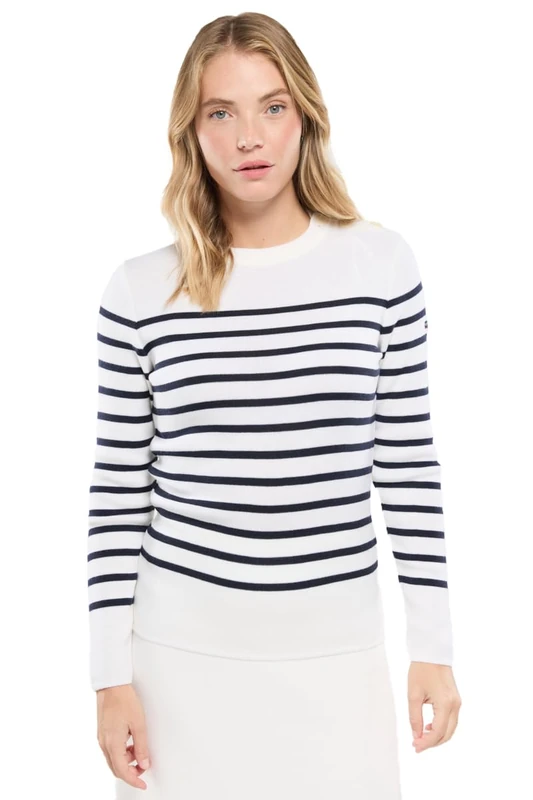 Armor Lux Women's Briac Jumper Sweater, Azul (Nature/Rich Navy Bi7), 18