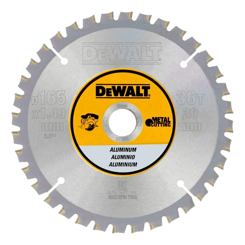 Dewalt Metal Circular SAEGE Blade 165x 2036FZ and 3Degrees for Aluminium DT1911QZ