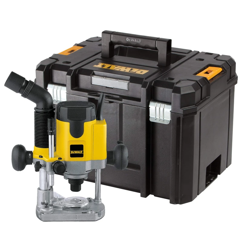 DeWalt DW621KT Router (1,100 Watt, Full Wave Electronics with Constant Speed, Milling Basket Guide, Soft Starting, Spindle Lock, Fine Adjustment, Includes TSTAK Box VI and Accessories)
