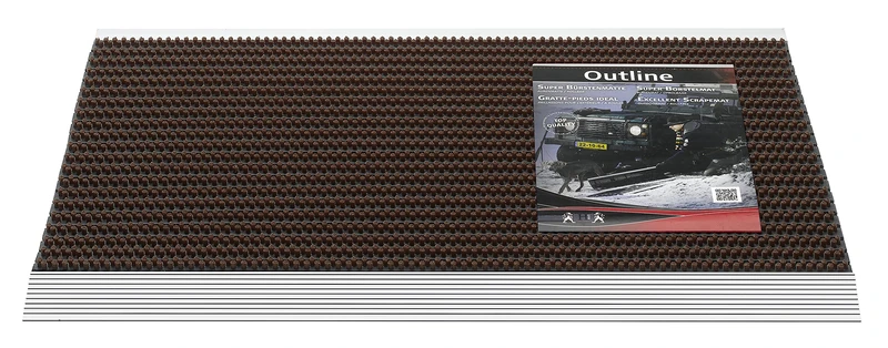 HMT 32500640 Door Mat Polypropylene 60 x 40 x 2.2 cm Brown - Image 1