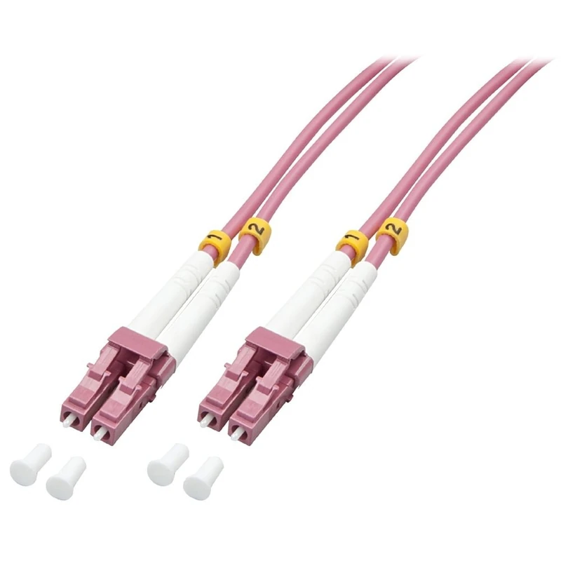 Lindy LC-LC OM4 50/125 Fibre Optic Patch Cable - Lilac, 20m